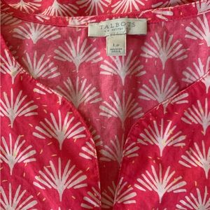 Talbots cotton print top